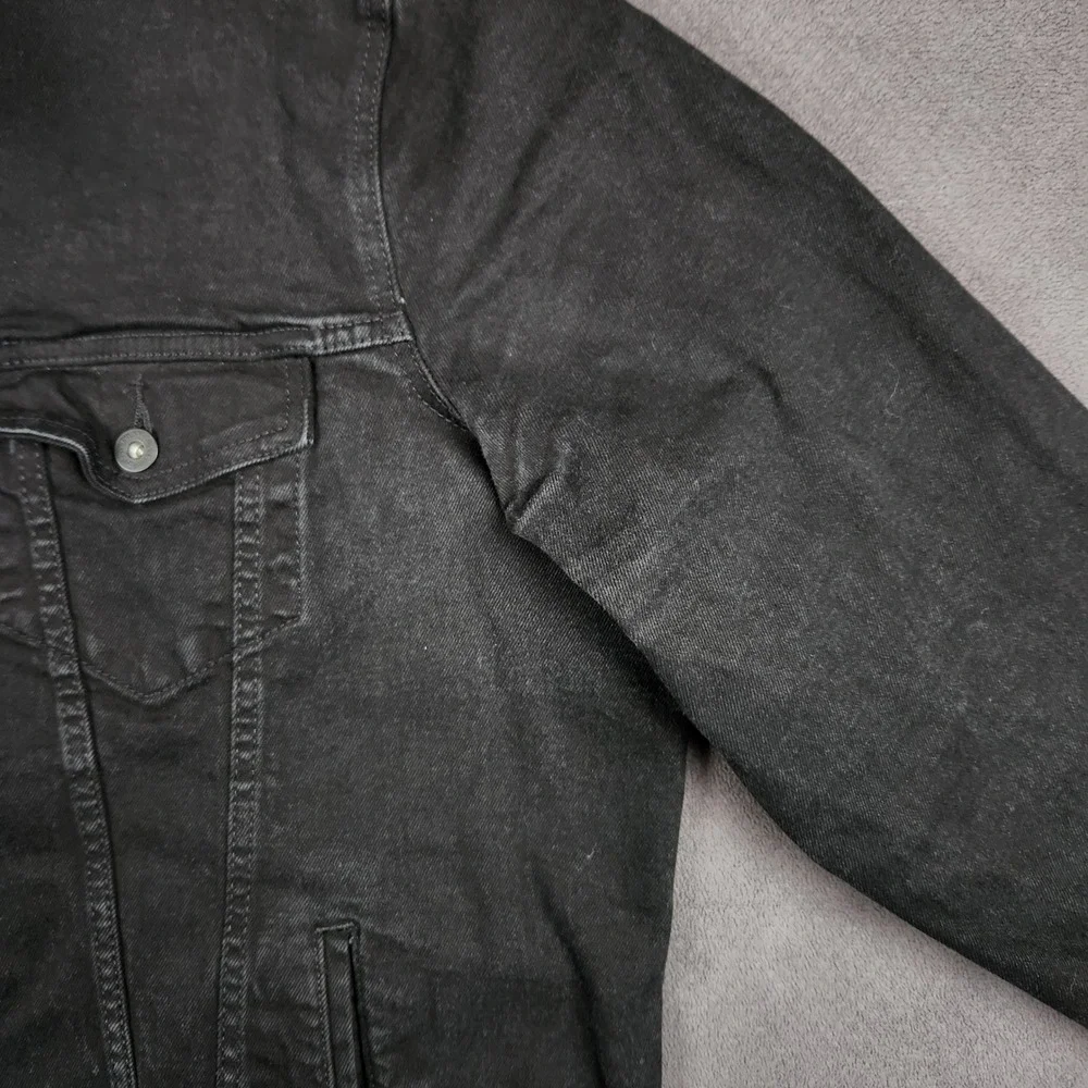 Levis Trucker Jacket Mens XXL Faded Black Denim Button Front Unlined 72334-0223